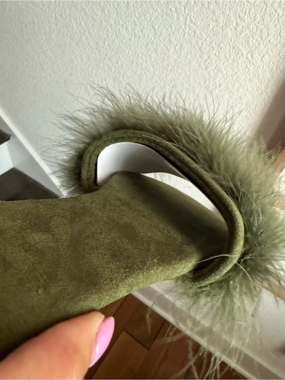 Amélie Home Green Feather House Slipper Slides NWT Sz: 9 - Picture 6 of 10